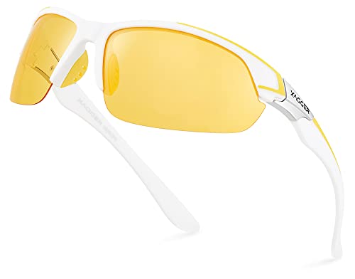 Image of Polarized Sport Sunglasses for Men Women Wrap Around UV400 Running Baseball Softball Fishing Driving Glasses