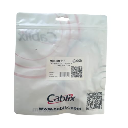 Cable de red Cat 5E UTP Patch Cord 1ft Azul miniatura 4