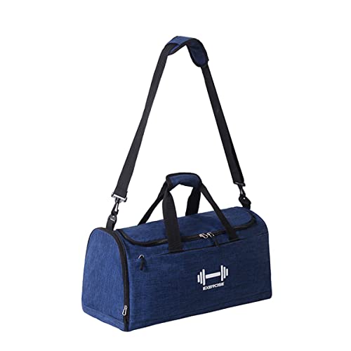 Image of Aavjo Unisex Sports Gym, Yoga, Swimming, Tennis Bag Travel Duffle Bag with Wet Pocket Shoes Compartment for Men Women (Dark Blue)