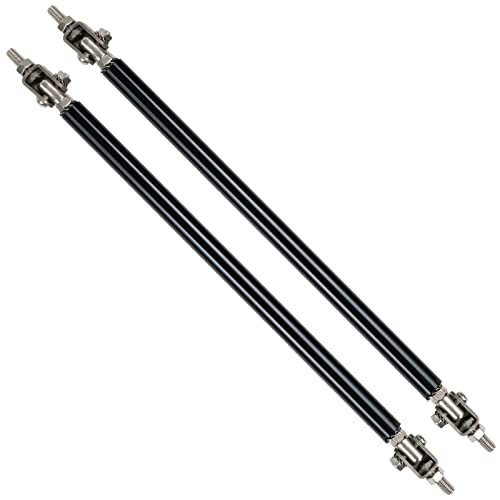AUTOXBERT Front Splitter Lip Support Rods 1 Pair Adjustable 20cm Car Front Bumper Support Bar Strut Lip Splitter Diffuser Strut Rod Tie Bars Car Modification Support Rod for Spoiler Struts(Black)