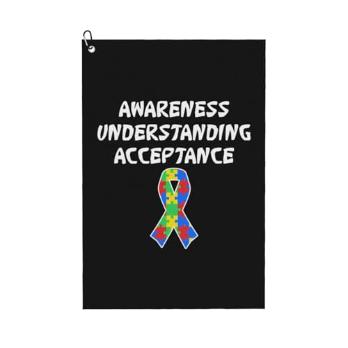 KMNCBSQ Awareness Understanding Acceptance Golf Towel 24" X 16" for