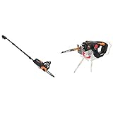 WORX WG323 20V 10' Cordless Pole/Chain Saw with Auto-Tension, Black with WX550L.9 20V AXIS 2-in-1 Reciprocating Saw and Jigsaw with Orbital Mode, Variable Speed and Tool-Free Blade Change