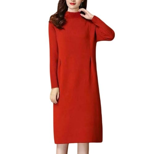 Robe en tricot pour femme chic et décontractée de style coréen pour l'automne et l'hiver