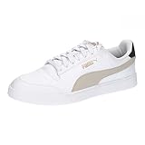 Niedrige Stiefel-Silhouette PUMA Unisex Shuffle Sneaker, White Bold Blue New Navy Gold, 42.5 EU