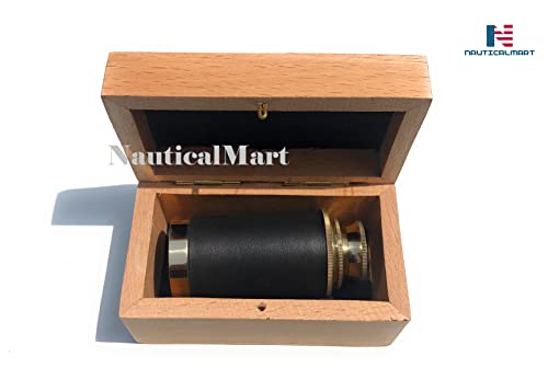 Brass Maritime Working Telescope Vintage Clear Vision Pirate\'s Telescope w/Go Confidently Engraved Box Nautical Captain\'s Monocular Spyglass Telescope