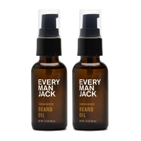 Every Man Jack Men's Beard Oil - Sandalwood Scent - 1.0 oz Twin Pack Cover