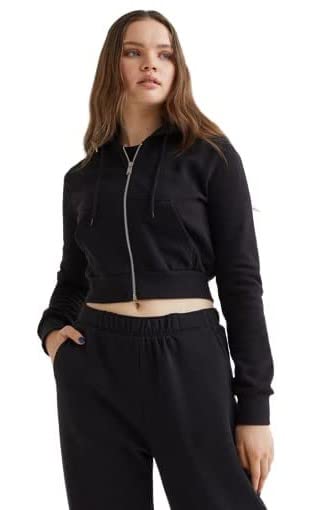 Image of Cropped Zip-Through Hoodie