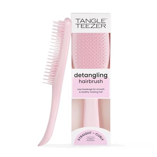 Tangle Teezer - Escova de cabelo desembaraçadora The Wet Detangler Millenial Pink para todos os tipos de cabelo, molhados. Cor: Rosa claro