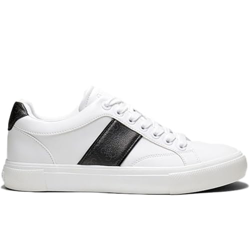 Guess Cribe Baskets Basses Chaussures Homme Semelle Confort Noir Blanc