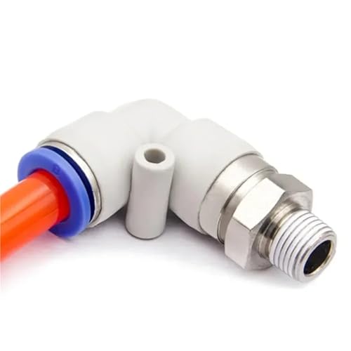 Conector neumático KSL8-04 manguera 8mm junta giratoria rosca 1/2 codo rápido 6