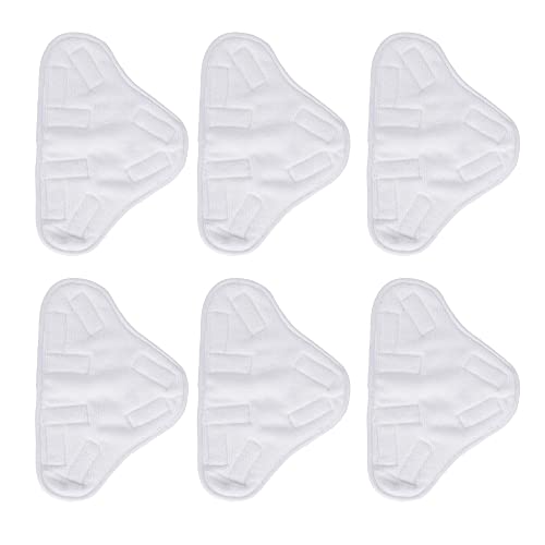 Kaket Microfibre Steam Mop Pads 6 Pack Floor Washable Replacement Pads Compatible with H2O H20 X5