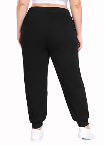ZERDOCEAN Women's Plus Size Sherpa Fleece Lined Sweatpants Athletic Joggers Thermal Winter Warm Pants Drawstring4
