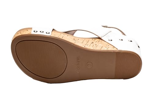 Image of Corkys Footwear Womens Carley Wedges, Featuring Corkys EVA Foam Cushioned Insoles, A 2.5 Inch Heel, Lightweight For All Day Wear, And Hook And Loop Closure