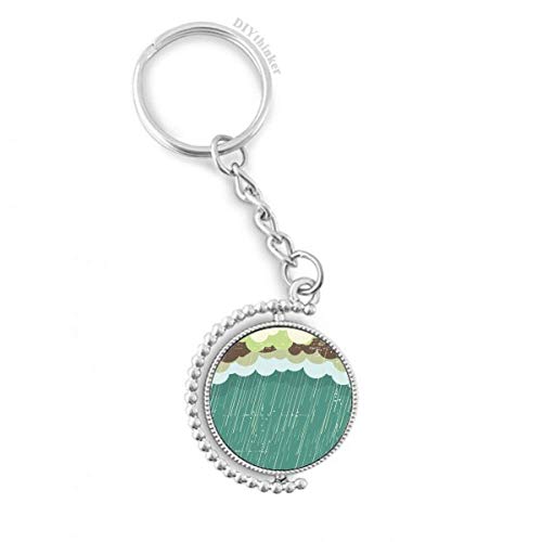 Anillo peregrino llavero de nube de lluvia rotativo para regalar