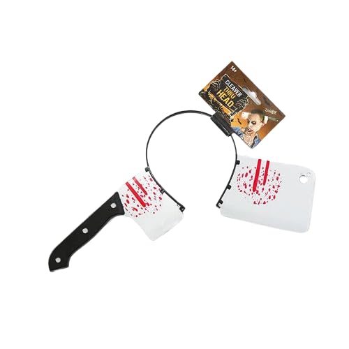 Boolavard Halloween Hair Hoop Horror Blood Fake Ax Saws Knife Gothic Headband Prop Decor (Cleaver)
