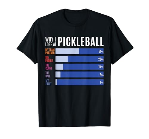 Por qué pierdo en Pickleball Paddle Sport Pickleball Funny Camiseta