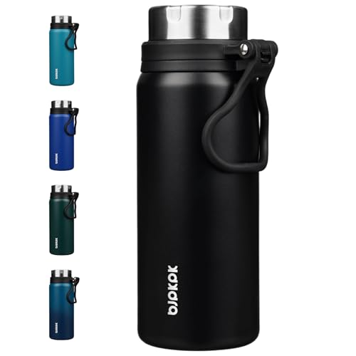 Image of BJPKPK 25oz Insulated Water Bottle, Stainless Steel Bottle with Handle | Vacuum Insulated Bottle with Leak-Proof BPA-Free Design, Keeps Drinks Cold & Hot for Gym, Office, Travel & Daily Use
