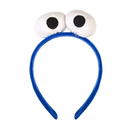 MFLMHD Eyes Headbands Wig Hairband for World Book Day Birthday Halloween Cosplay Party Accessories (Blue White)