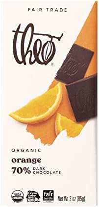 Theo Chocolate - Organic & Fair Trade Dark Bar Orange 3 Oz. 103052