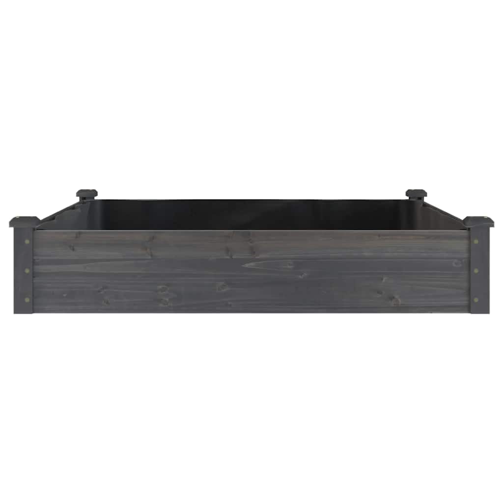 vidaXL Jardinera arriate Forro Madera Maciza Abeto marrón 120x120x25cm, Jardinera de Verduras, arriate de Madera Maciza, macetero de Hierbas