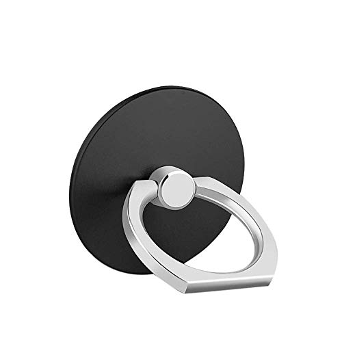 ISKIP Mobiele Telefoon Metalen Ring Stand Houder, 360 Graden Rotatie & Universele Smartphone Ring Telefoon beugel Vinger Loop voor Bijna Alle Telefoons/Pad, Zwart