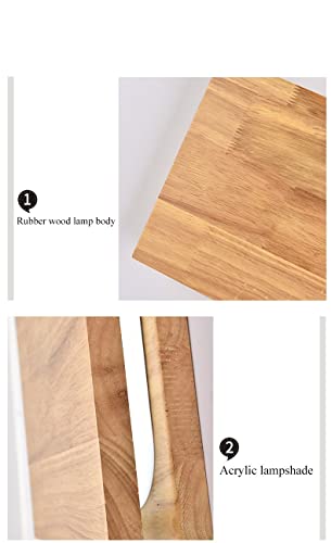 Aplique de pared de madera rectangular con luz cálida 6