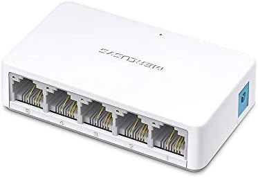 MERCUSYS MS105 5-portowy przełącznik sieciowy Ethernet 10/100 Mbit/s, złącze RJ-45 LAN Switch, Lug-und-Play, bezwentylatorowy spokój, automatyczna regulacja prędkości i duplex