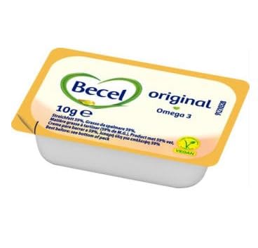 Becel Margarine kleine Portionen Original 200 x 10g im Karton Becel Original Classic mit Omega-3- und Omega-6-Fettsäuren Einzelportionen für Buffets, Gastronomie & Großverbraucher