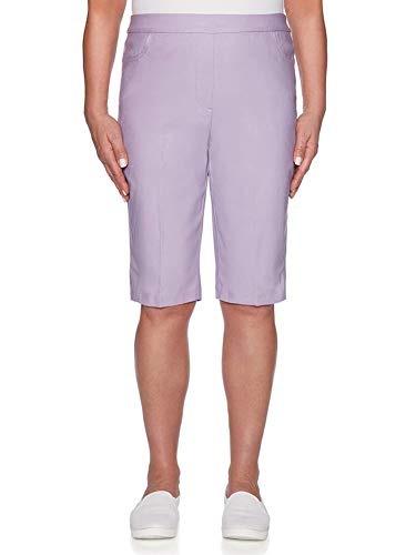 Alfred Dunner Women's Catalina Island Allure Bermuda Short, Lilac, 10