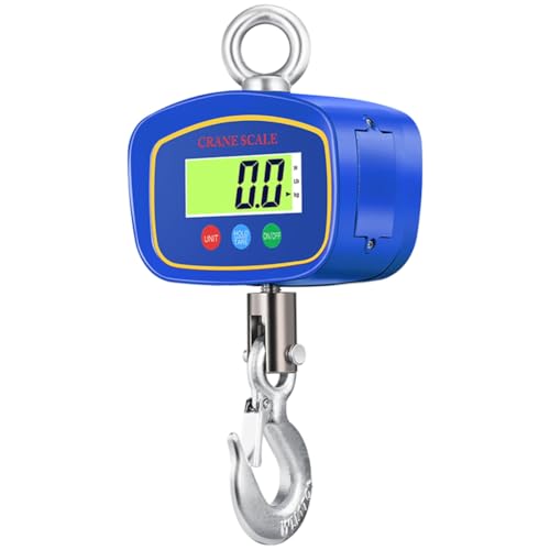 Bloepum 1000KG Electronic Hanging Scale Precision Digital Dual LCD Display 1000kg Crane Scales Industrial Weigher B