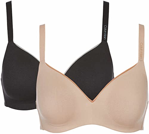 Image of Calvin Klein Womens 2 Pack Microfiber Wirefree Bra