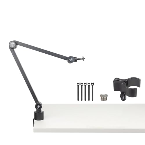 Bras de microphone robuste pliable pour libérer l'espace de bureau