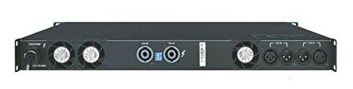 Rear view of the CVR D-802 Professional Power Amplifier showing input, output, and power connections