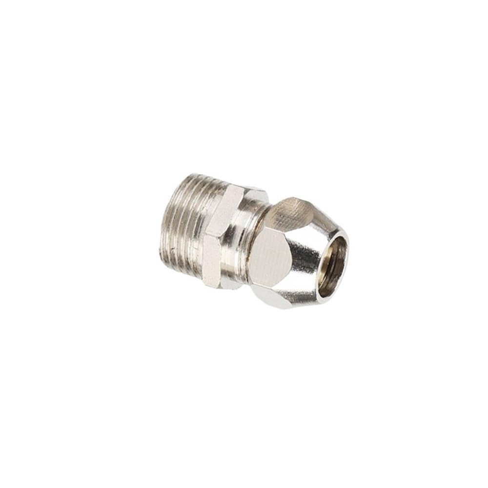 Ferrule Tube Fitting Straight Through Pipe Adapter, BSP Male Thread Nickel Plating Fitting, Brass Ferrule Compression Connector(12MM*1/4INCH)