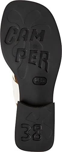 Camper Women's Ankle-Strap Flat Sandal, White Natural, 8.5 | Image 4