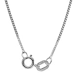 Beautiful Jewellery Company BJC® Solid 9ct White Gold Pendant Chain/Necklace 20 Inches Long 50cm 1.0grams