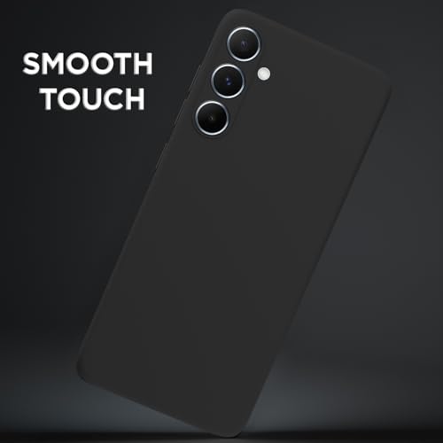 Image of Outlouders Back Cover for Samsung Galaxy A55 5G | Camera Protection | Durable Soft Matte Silicone Bumper Case (Black)