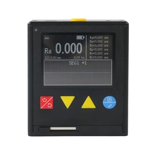 jcwwolk Surface Roughness Tester Meter, Portable Roughness Gauge, Stroke Length 5.6mm, Ra/Rz/Rq/Rt/Rp/Rv/Rc Parameters, for Metal/Plastic Surface Measurement