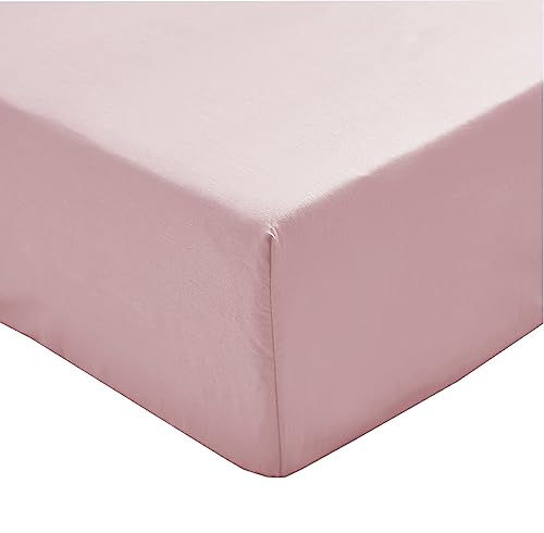 AYSW Extra Deep Fitted Sheet with Wider Elastics Updated Version 16"(40cm) King Size Bedding Brushed Microfiber Breathable (pink)