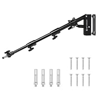 K&F CONCEPT Metal Wandmontage Dreieckiger Boom Arm, 51-100cm Heavy Duty Auslegerarm 180° Rotation Wall Mount Galgen für Fotografie Streaming Video,mit 3/8 1/4 Gewinde Universal Adapter,10KG Last