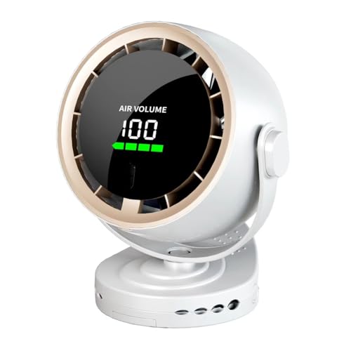 Ventilateur de bureau à pince et télécommande avec rotation 720°