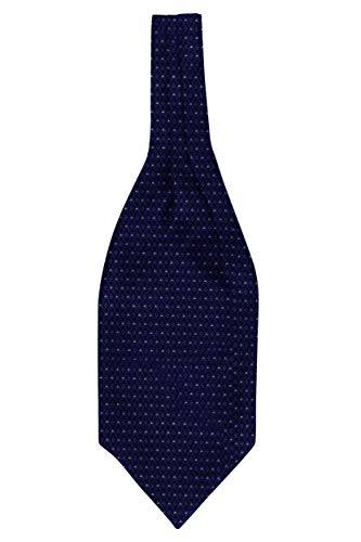 Image of BLACKSMITH Jacquard Microfiber Neckwear Ascot and Matching Pocket Square Set for Men
