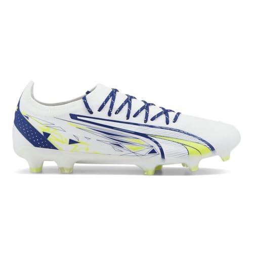 PUMA Mens Cp10 Ultra Ultimate Firm GroundArtificial Ground Soccer Cleats Cleated, Firm Ground, Turf - White - Size 7.5 M