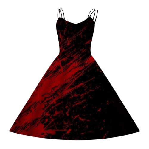 Gothic Witch Costume Women Halloween Costumes Bloody Witch Vampire Renaissance Medieval Suspender Dress - image 2