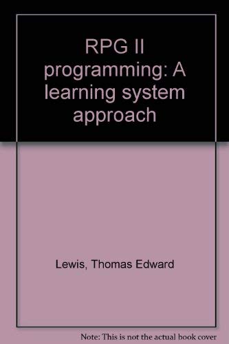 RPG II programming: A learning system approach 0697081214 Book Cover