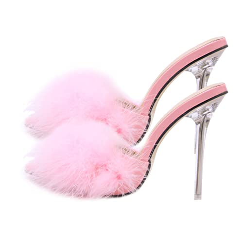 Sandales avec semelle en caoutchouc rouge et pantoufles confortables pour femmes