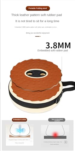 ActivPro Portable Folding Stool Telescopic Adjustable Upgraded Rubber Top Retractable Collapsible Heavy Duty 200kg Load Capacity Camping Chair Fishing Hiking BBQ Outdoors Indoors Kitchen