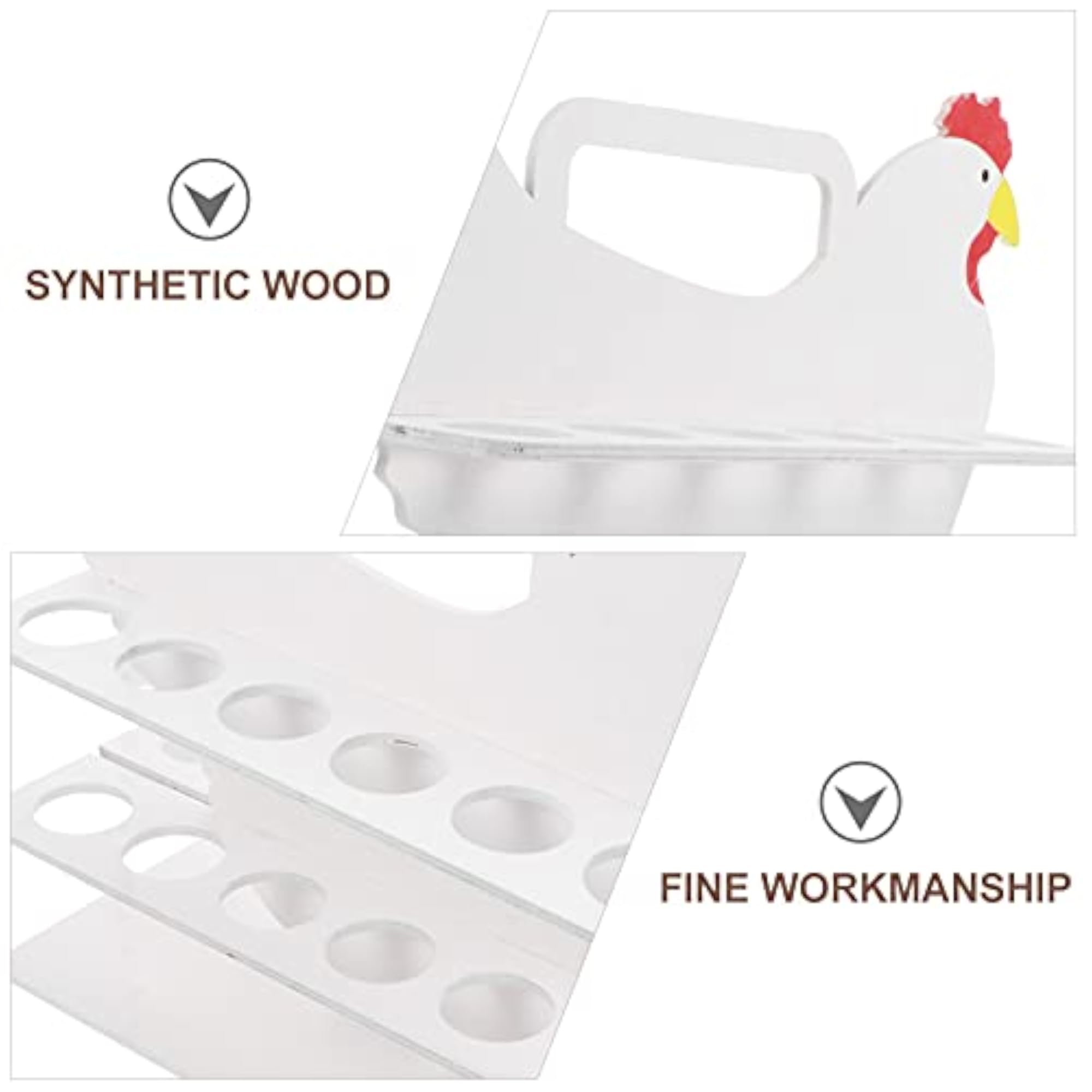 Chicken Shape Egg Storage Rack with Handle
