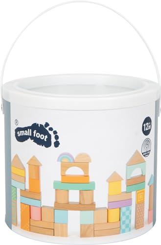 Small Foot 11722 50 Pastel Wooden Building Block Playset- Stacking Toys thumb #6