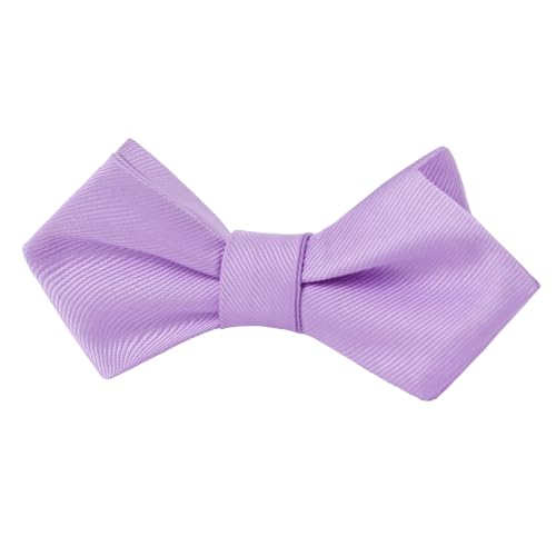 Image of GUUNIEE Men's Exquisite Woven Silk Self Bowtie Solid Diamond Bow Ties